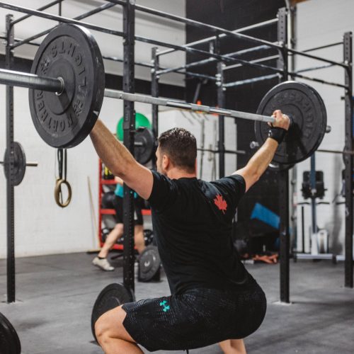 Man doing a clean and jerk